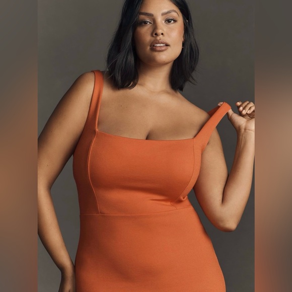 The Ariana Square-Neck Asymmetrical Ruffle-Hem Dress - Picture 5 of 12